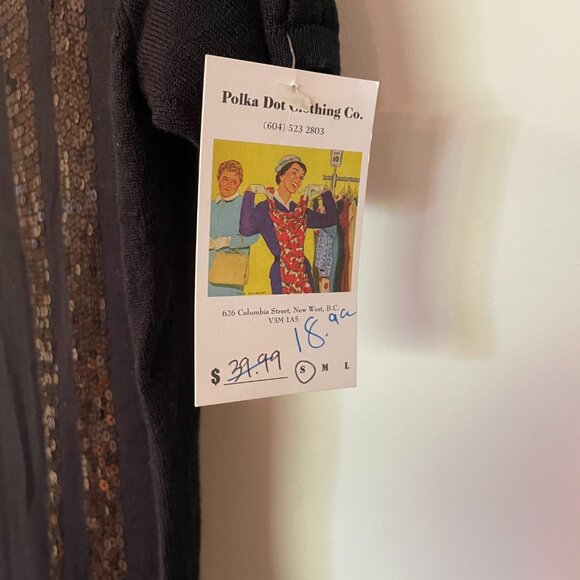 SpicySugar Little  Black Dress Tight Fitting Woman Small Sparkly Sequin NWT - Picture 3 of 12